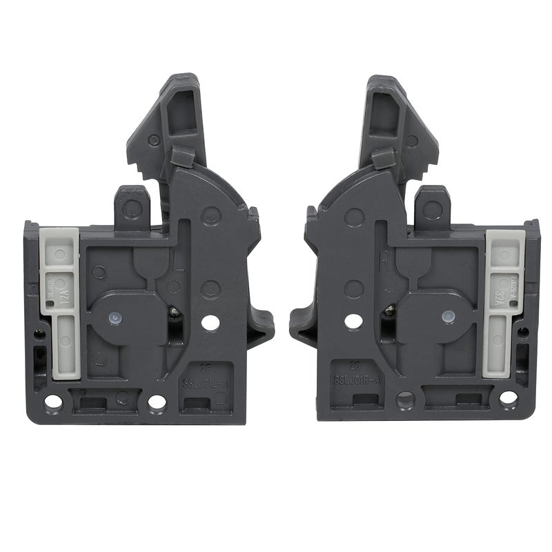 DTC 6 Pairs of DTC Undermount Drawer Slide Plastic Front Locking Device, Grey with Screws Included - Image 2